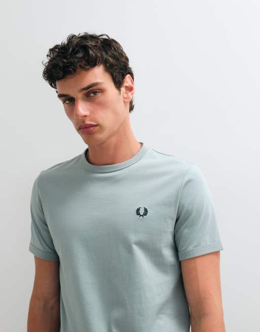 Fred Perry Ringer-T-Shirt in Hellblau, 5 von 5