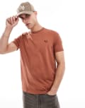 [Fred Perry] Fred Perry ringer t-shirt in light brown M Brown