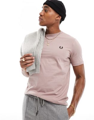 Fred Perry ringer t-shirt in light pink