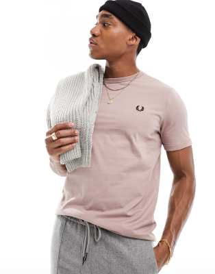 Fred Perry Fred Perry ringer t-shirt in light pink