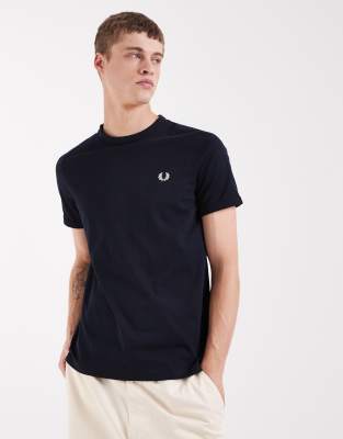 Ringer-T-Shirt in Marineblau Marineblau M