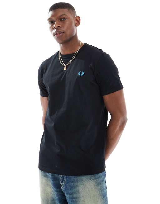 FRED PERRY Cropped Ringer T-Shirt ネイビー Fred Perry Navy Cropped Ringer T-Shirt – DeadRockers