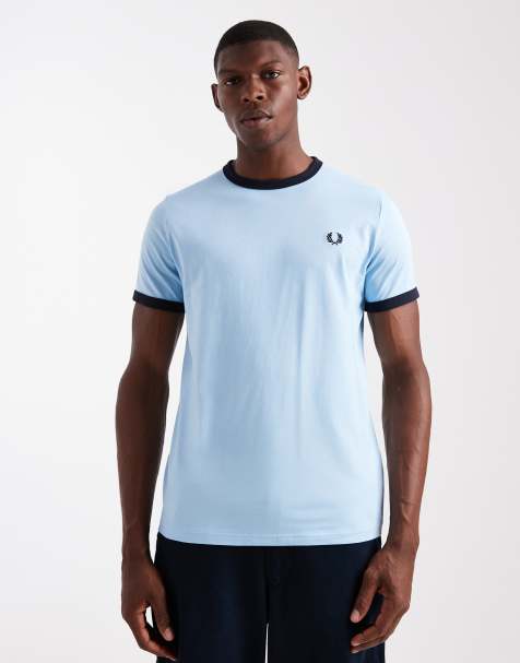 Fred Perry ringer t-shirt in navy - view 1