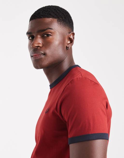 Fred Perry ringer t-shirt in red | ASOS