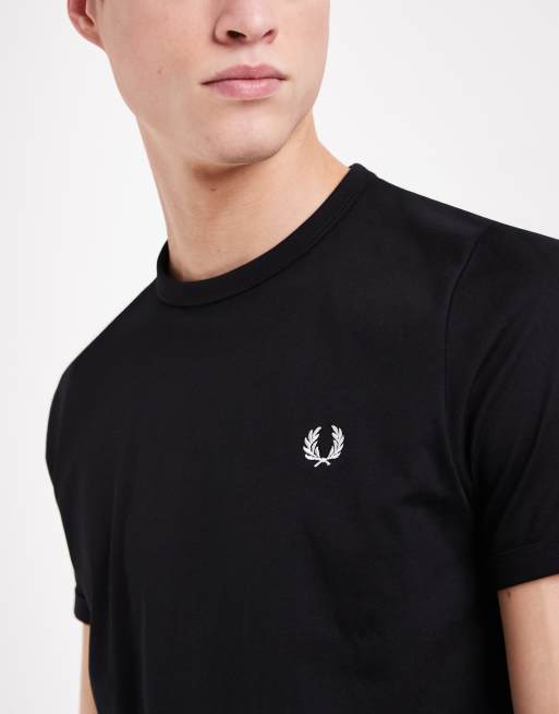 Fred Perry – Ringer-T-Shirt in Schwarz, 4 von 5