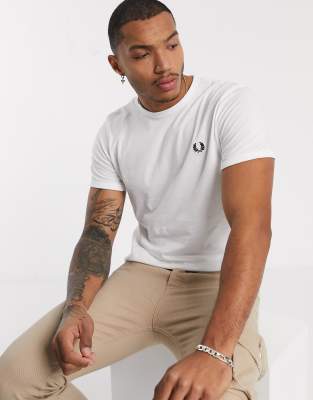 Fred Perry Classic Crew Neck Tee In White