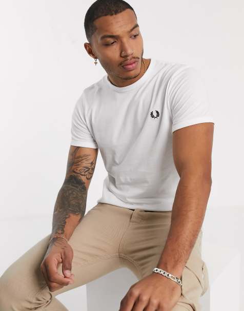 Fred Perry ringer t-shirt in white