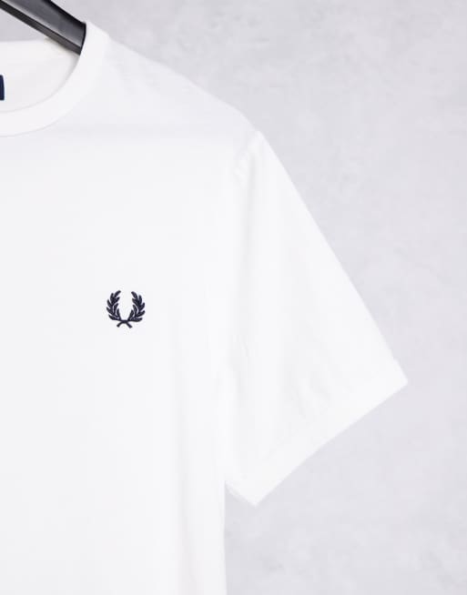 Fred Perry ringer t-shirt in white, 3 of 4