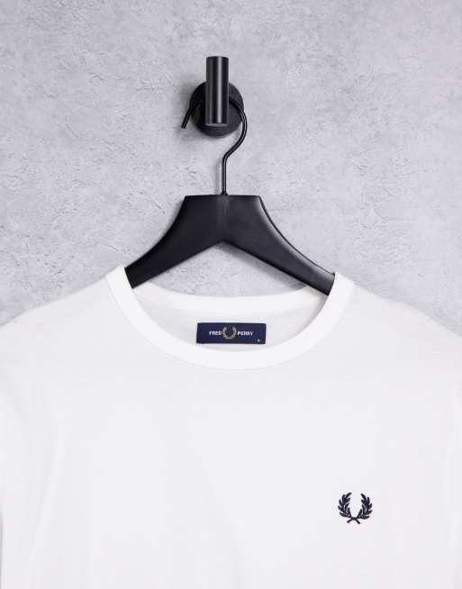 Fred Perry ringer t-shirt in white, 4 of 4