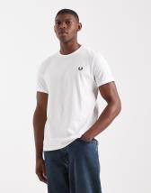 Fred Perry taped ringer t-shirt in white | ASOS