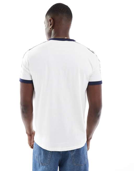 Fred Perry - Ringer-T-shirt met bies in wit, 4 van 4