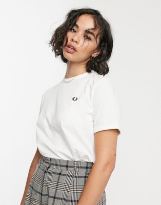 Fred Perry - Ringer T-shirt met logo-Wit