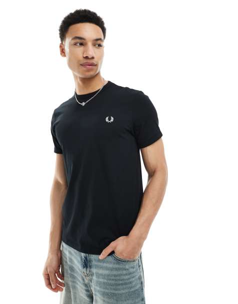 Fred Perry - Ringer - T-shirt nera - view 1
