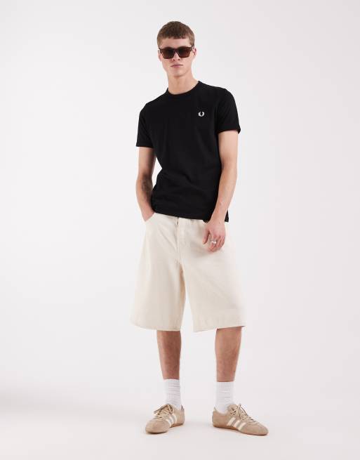Fred Perry - Ringer - T-shirt nera, 3 di 5