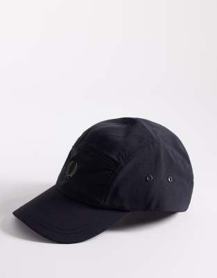 Fred Perry Ripstop 5 Panel Logo Cap In Pattern