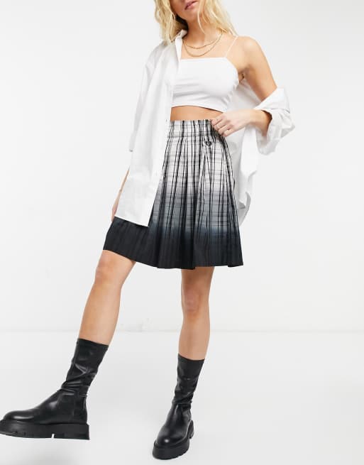 Fred Perry - Rok met ombré Schotse ruiten