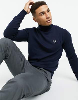 blue fred perry jumper