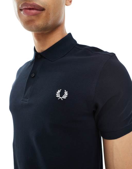 Fred Perry Schlichtes Unisex Polohemd in Marineblau