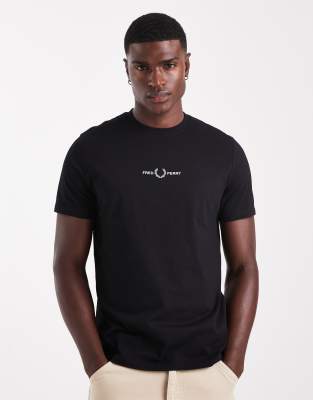 Fred Perry - Embroidered Black - T-Shirt - Schwarz - M - 100% Baumwolle - Bild 8