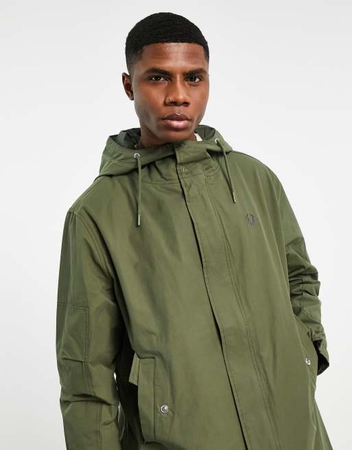 Parka caqui shell Fred Perry de hombre de color Verde