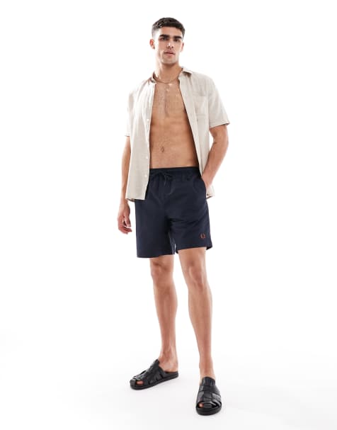 Fred Perry - Short de bain - Bleu marine - view 1