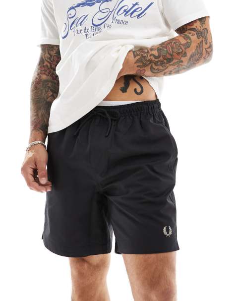 Fred Perry - Short de bain classique - Noir - view 1