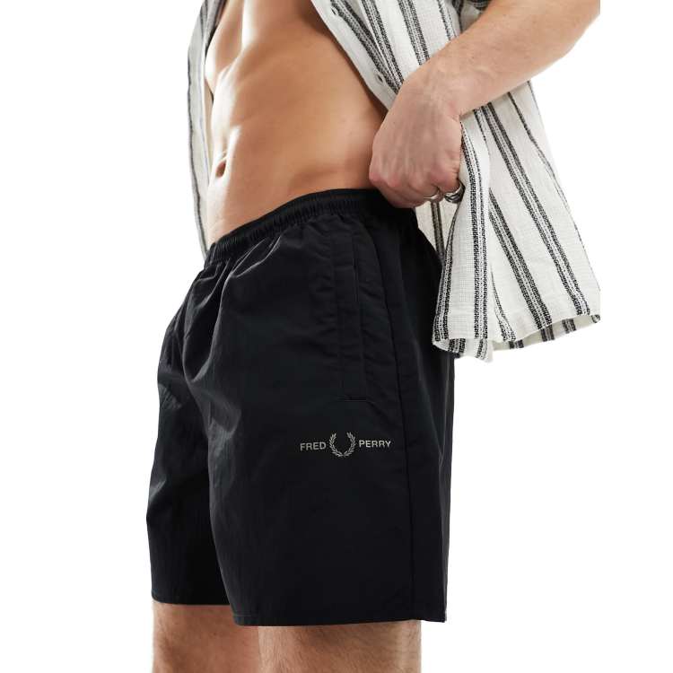 Fred Perry Short en ripstop Noir Cra wallonieShops