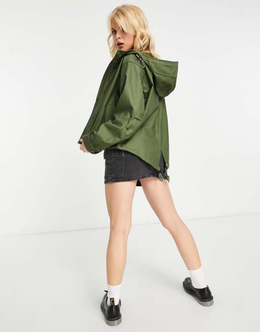 Short sale fishtail parka