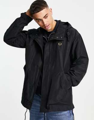 Fred Perry Short Parka Jacket In Black | ModeSens