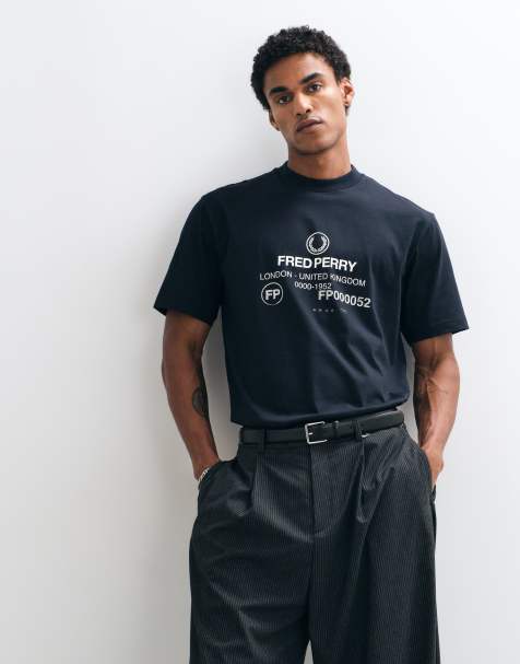 Fred Perry short sleeve 1952 graphic logo t-shirt in navy - view 1