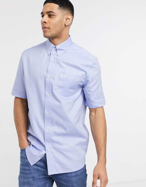 fred perry short sleeve shirt large