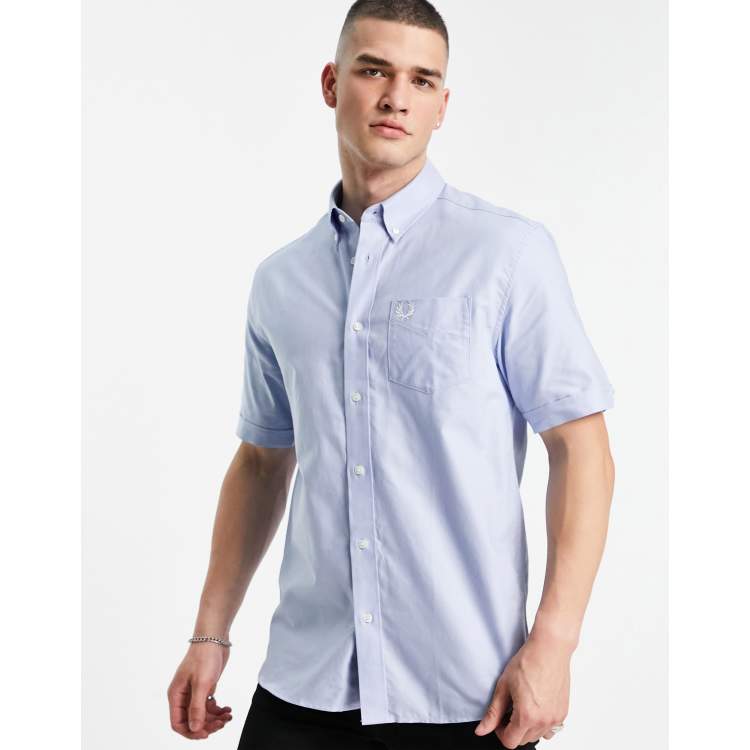 fred perry white short sleeve shirt