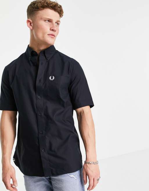 Fred perry oxford on sale shirt short sleeve