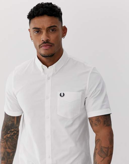 Fred perry short deals sleeve oxford shirt