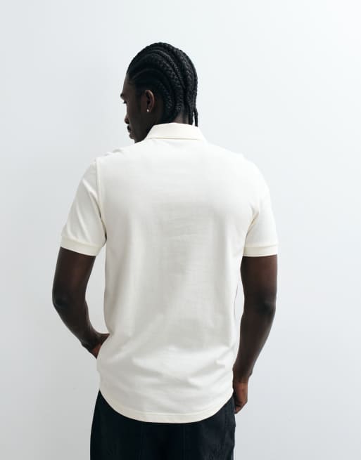 Fred Perry short sleeve polo shirt in ecru, 5 of 5
