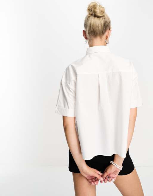 Fred Perry short sleeve shirt in snow white