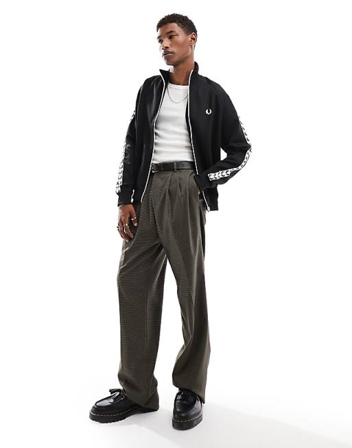 Fred Perry side taped track jacket in black | ASOS Fred Perry side taped track jacket in black | ASOS