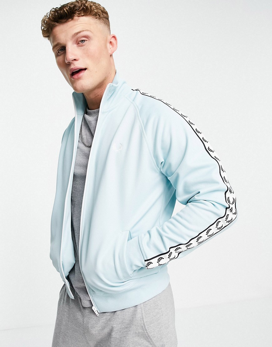 Fred Perry side taped track jacket in blue-Blues