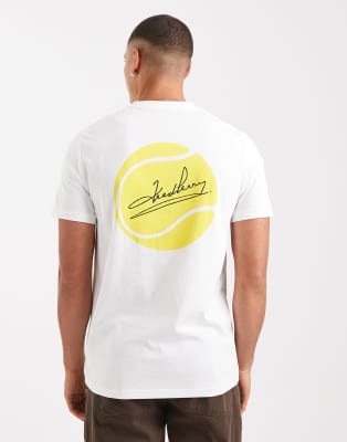 Fred Perry signature graphic t-shirt in white | ASOS