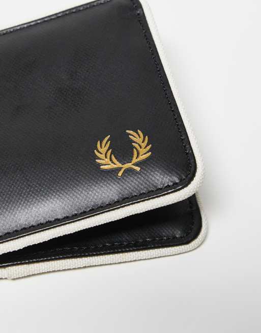 Fred Perry – Składany portfel w kolorze czarnym i ecru, 2 z 3