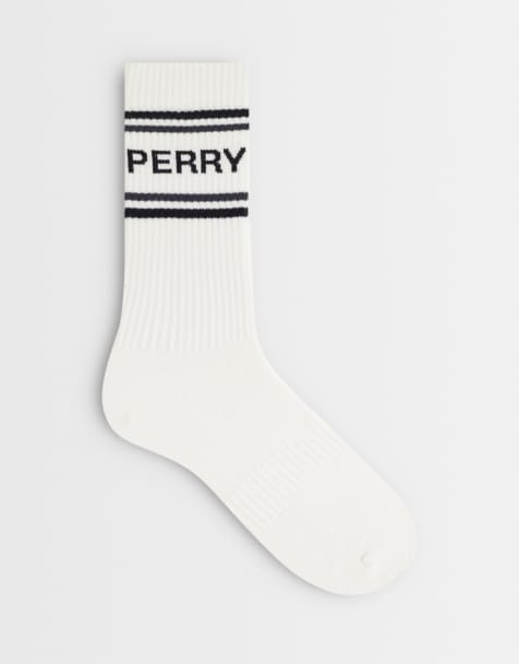 Fred Perry – Skarpetki tenisowe w kolorze ecru, z paskami i logo - view 1