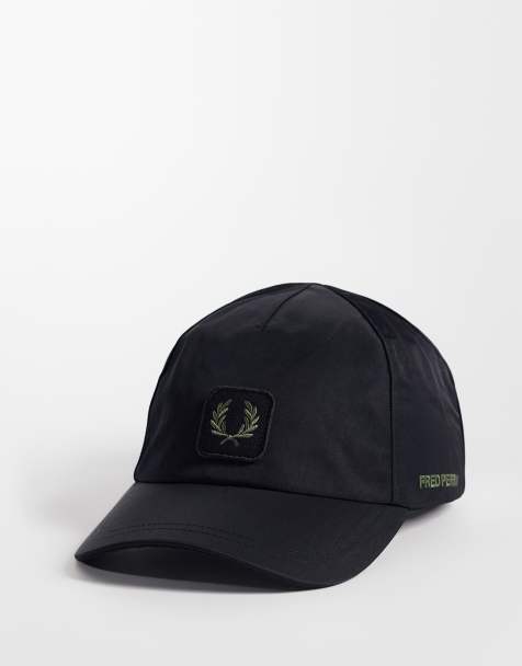 Fred Perry skrynklad nylonkeps med logga i svart - view 1