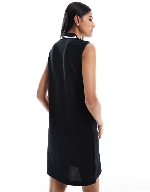 Fred Perry sleeveless twin tipped dress in black | ASOS