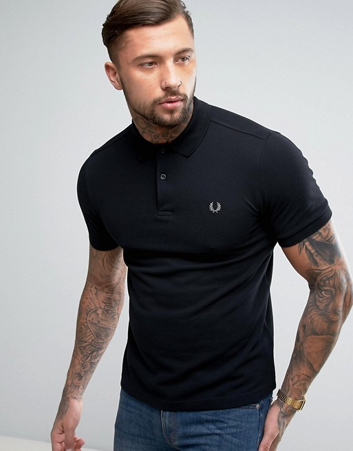 Fred Perry Slim Fit Polo Shirt in Black | ASOS