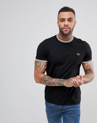 fred perry twin tipped t shirt black