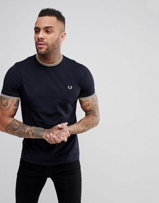 fred perry tipped ringer t shirt