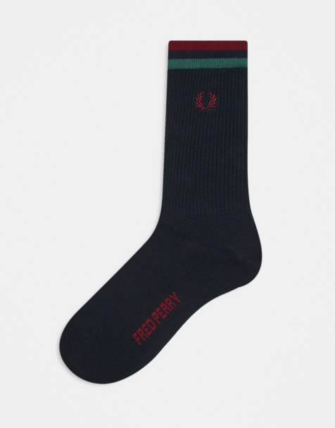 Fred Perry – Socken in Marineblau mit Zierstreifen - view 1