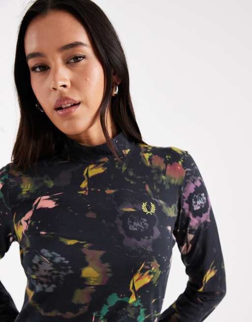 Fred Perry - Sort kjole med blomstermønster, 3 af 4