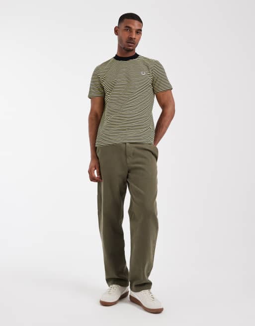 Fred Perry - Sort og kamelbrun kraftig T-shirt med striber, 5 af 5