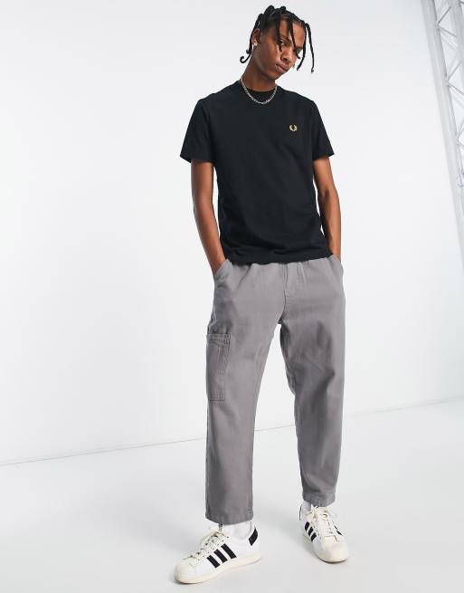 Fred Perry - Sort T-shirt med rave-print på ryggen, 3 af 4